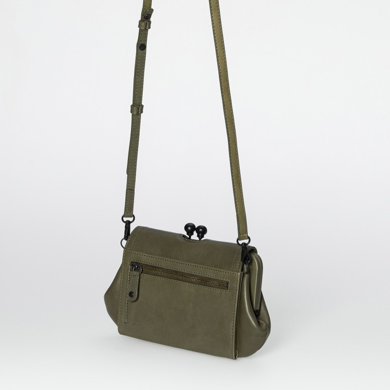 Umhängetasche / Clutch Grandma's Luxury Club Mrs. Whoopie Pie mit Knipsverschluss Tarmac, Farbe: grün/oliv, Marke: Aunts & Uncles, EAN: 4250394980907, Abmessungen in cm: 22x14x4, Bild 3 von 6