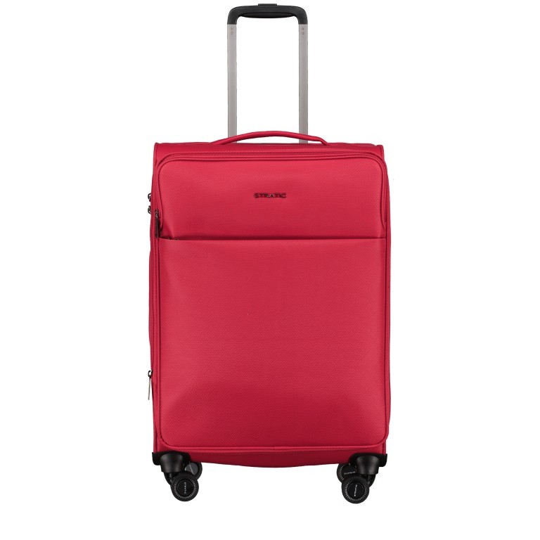 Koffer Stratic Light Plus M Rot, Farbe: rot/weinrot, Marke: Stratic, EAN: 4001807904580, Abmessungen in cm: 43x68x26, Bild 1 von 9