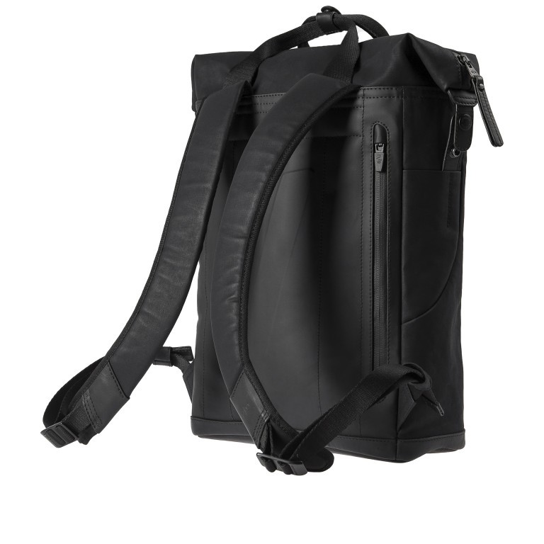 Rucksack Japan Morioka mit Laptopfach 13 Zoll Black, Farbe: schwarz, Marke: Aunts & Uncles, EAN: 4250394982574, Abmessungen in cm: 27x38x12, Bild 3 von 12
