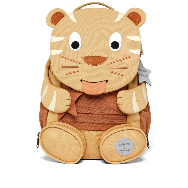 Rucksack Großer Freund Mini A Ture für Kinder Tiger, Farbe: orange, Marke: Affenzahn, EAN: 4057081153466, Abmessungen in cm: 20x31x12, Bild 1 von 6