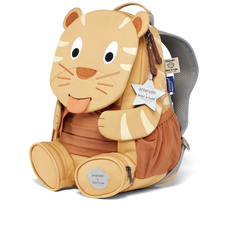 Rucksack Großer Freund Mini A Ture für Kinder Tiger, Farbe: orange, Marke: Affenzahn, EAN: 4057081153466, Abmessungen in cm: 20x31x12, Bild 2 von 6