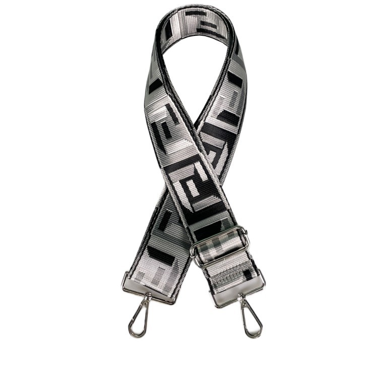 Schulterriemen Verschachtelung Silberkarabiner Grau, Farbe: grau, Marke: Hausfelder Manufaktur, EAN: 4065646012271, Bild 1 von 1