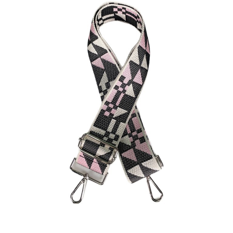 Schulterriemen Geometrie mit Karabiner Rosa, Farbe: rosa/pink, Marke: Hausfelder Manufaktur, EAN: 4065646012295, Bild 1 von 1