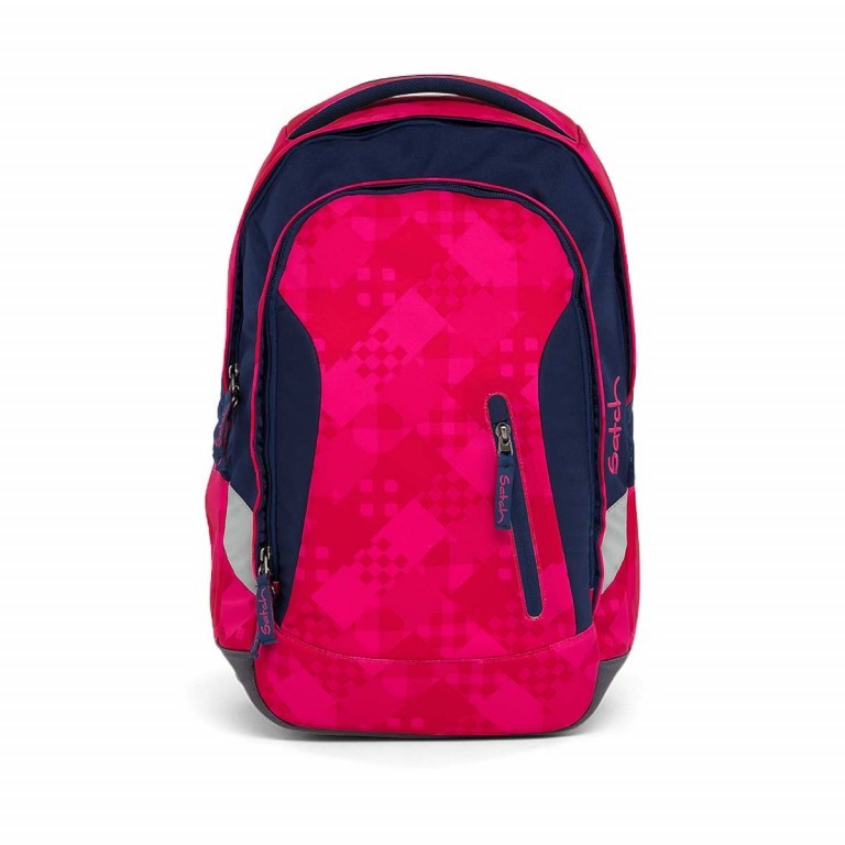 Rucksack Sleek Cherry Checks, Farbe: schwarz, rosa/pink, Marke: Satch, EAN: 4057081005307, Bild 1 von 7