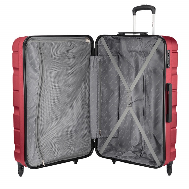 Koffer München Größe 54 cm Rot, Farbe: rot/weinrot, Marke: Assima, Abmessungen in cm: 40x54x20, Bild 4 von 5