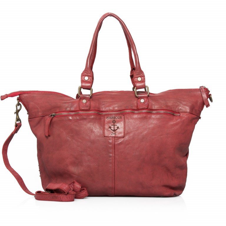 Shopper Poppy-Love Poppy L B3.5866 Addicting Red, Farbe: rot/weinrot, Marke: Harbour 2nd, Abmessungen in cm: 43x32x12, Bild 4 von 4