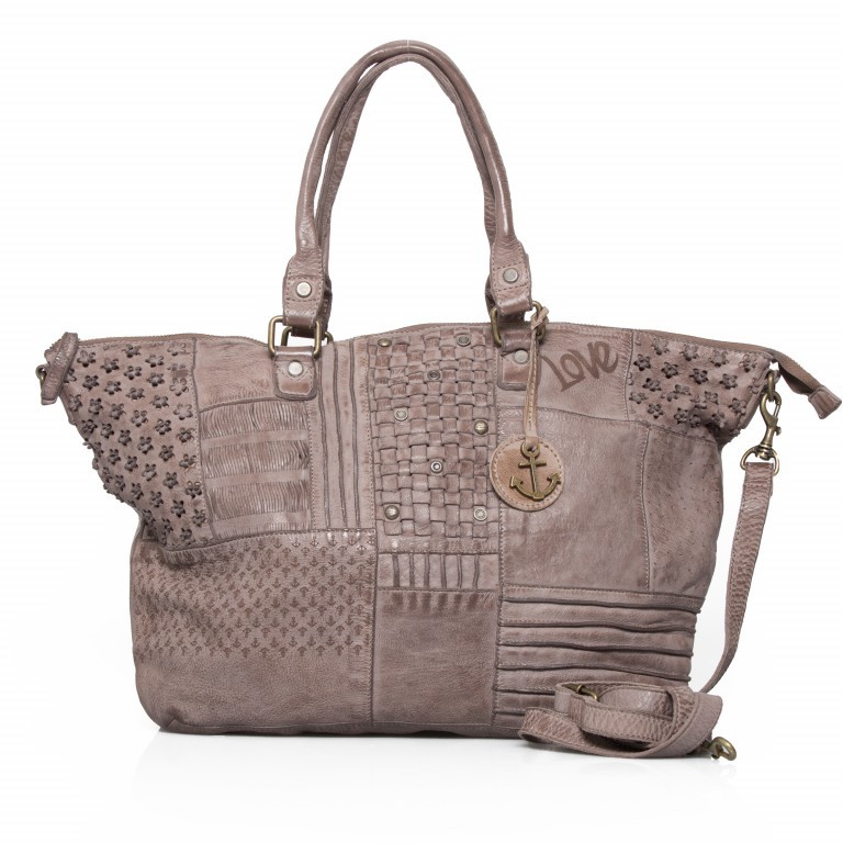 Shopper Poppy-Love Poppy L B3.5866 Stone Grey, Farbe: grau, Marke: Harbour 2nd, Abmessungen in cm: 43x32x12, Bild 1 von 4