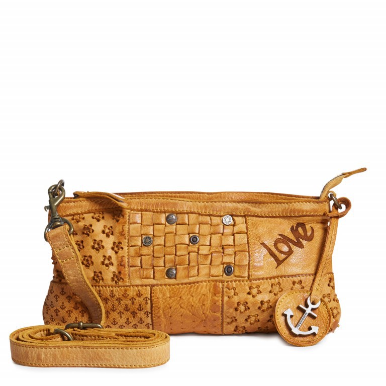 Umhängetasche / Clutch Poppy-Love Poppy B3.5933 Oriental Mustard, Farbe: gelb, Marke: Harbour 2nd, Abmessungen in cm: 28x14x5, Bild 1 von 4