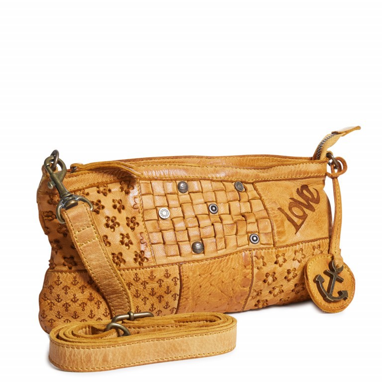 Umhängetasche / Clutch Poppy-Love Poppy B3.5933 Oriental Mustard, Farbe: gelb, Marke: Harbour 2nd, Abmessungen in cm: 28x14x5, Bild 2 von 4