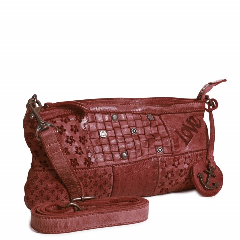 Umhängetasche / Clutch Poppy-Love Poppy B3.5933 Addicting Red, Farbe: rot/weinrot, Marke: Harbour 2nd, Abmessungen in cm: 28x14x5, Bild 2 von 4