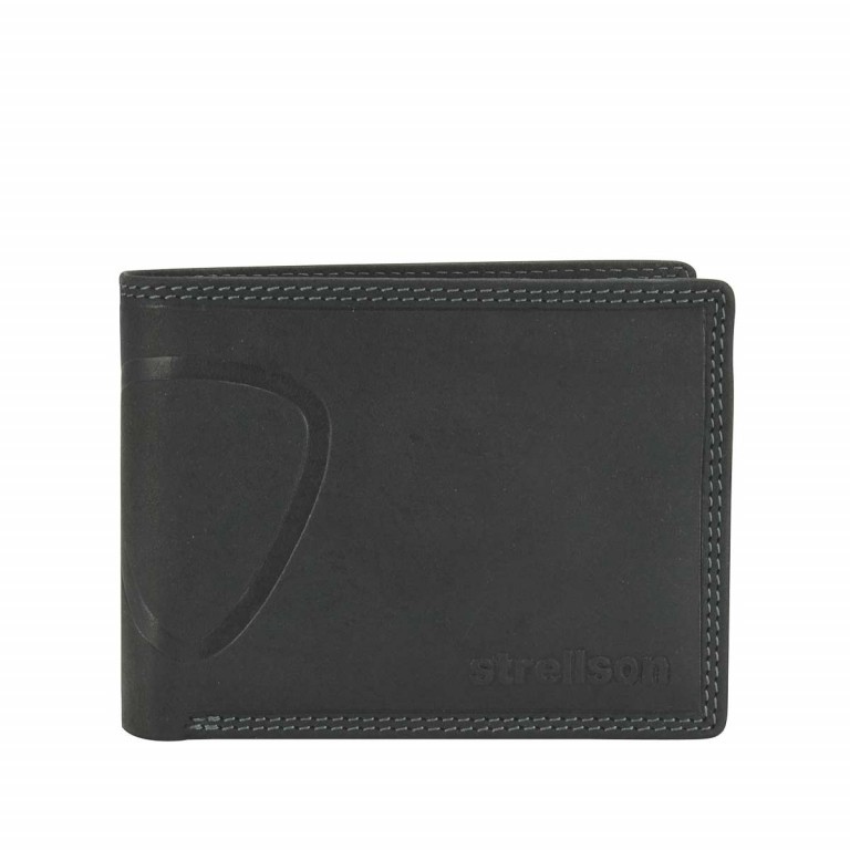 Geldbörse BakerStreet Billfold H7 Black, Farbe: schwarz, Marke: Strellson, EAN: 4006053044417, Abmessungen in cm: 12.5x9.5x2, Bild 1 von 2