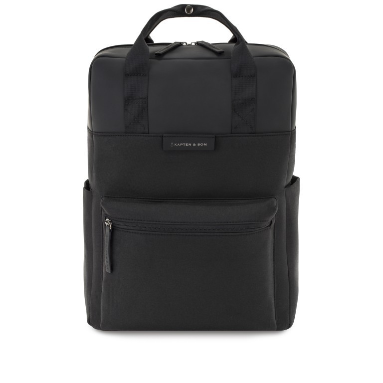 Rucksack Bergen All Black, Farbe: schwarz, Marke: Kapten & Son, EAN: 4251145242794, Abmessungen in cm: 28x39x11.5, Bild 1 von 7