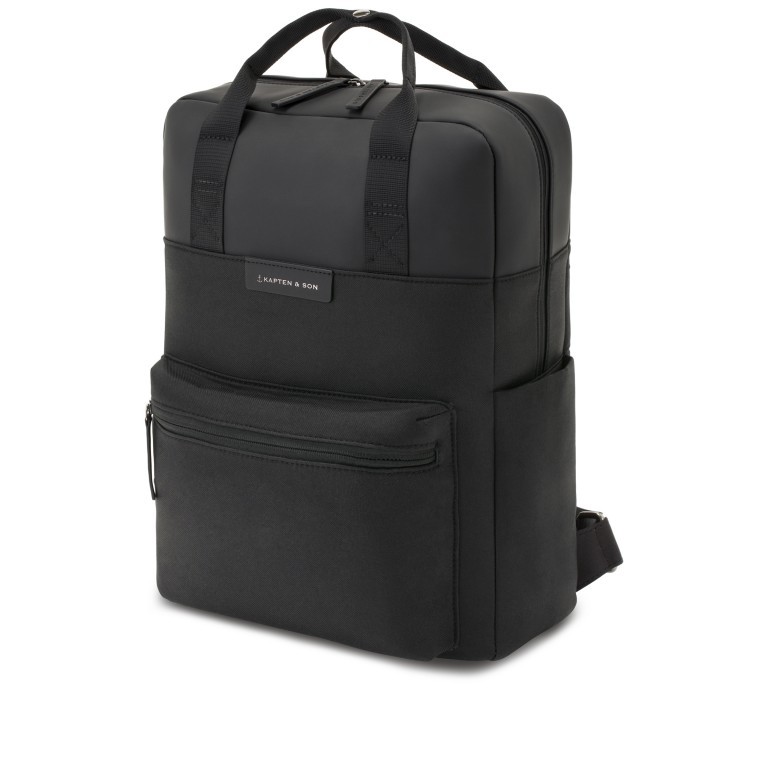 Rucksack Bergen All Black, Farbe: schwarz, Marke: Kapten & Son, EAN: 4251145242794, Abmessungen in cm: 28x39x11.5, Bild 2 von 7