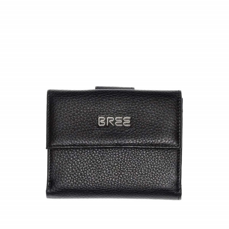 Geldbörse nola 104 402-104 Black, Farbe: schwarz, Marke: Bree, EAN: 4038671024267, Abmessungen in cm: 12x9x3, Bild 1 von 2