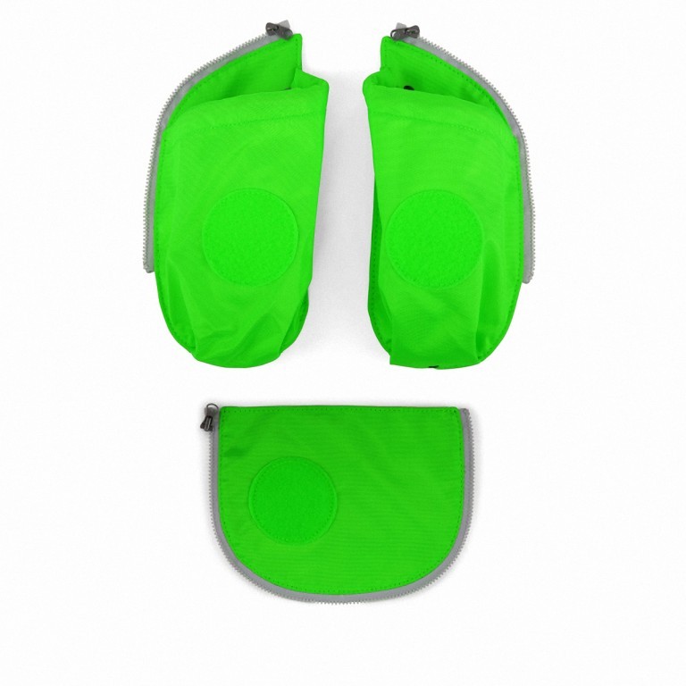 Sicherheitsset Cubo Seitentaschen Zip-Set Grün, Farbe: grün/oliv, Marke: Ergobag, EAN: 4057081032051, Bild 1 von 3