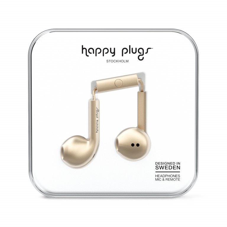 Kopfhörer Earbud Plus Deluxe Edition Champagne, Farbe: metallic, Marke: Happy Plugs, Bild 1 von 1