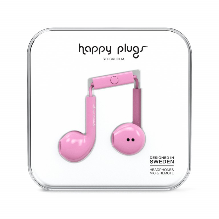 Kopfhörer Earbud Plus Pink, Farbe: rosa/pink, Marke: Happy Plugs, Bild 1 von 1