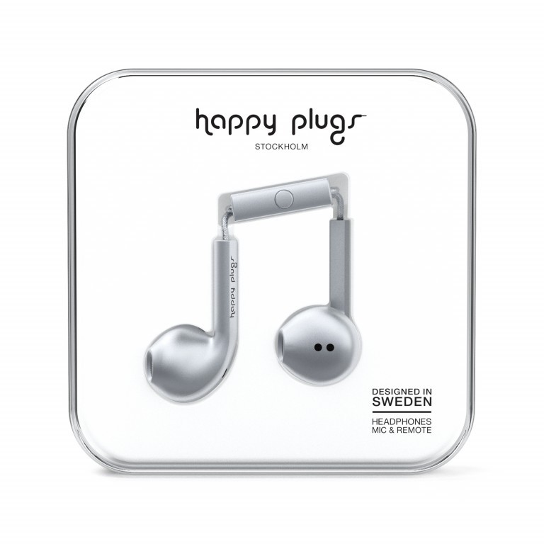 Kopfhörer Earbud Plus Deluxe Edition Space Grey, Farbe: grau, Marke: Happy Plugs, Bild 1 von 1