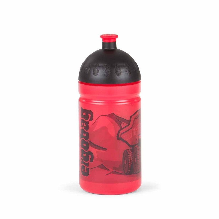 Trinkflasche Volumen 0,5 Liter BaggerfahrBär, Farbe: rot/weinrot, Marke: Ergobag, EAN: 4260389767543, Abmessungen in cm: 8x19x8, Bild 1 von 2