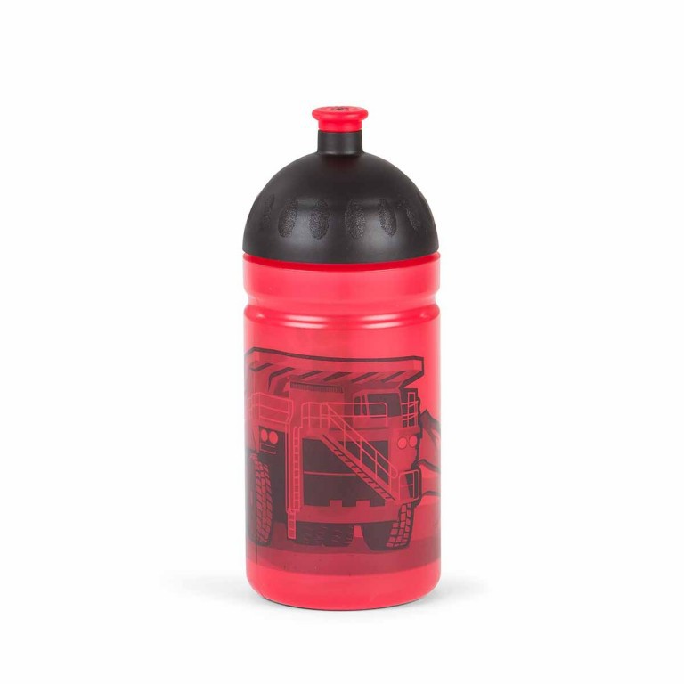 Trinkflasche Volumen 0,5 Liter BaggerfahrBär, Farbe: rot/weinrot, Marke: Ergobag, EAN: 4260389767543, Abmessungen in cm: 8x19x8, Bild 2 von 2