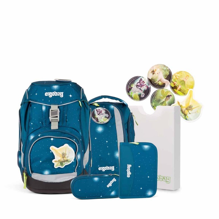 Schulranzen Pack Galaxy Special Edition Set 6-teilig SternenwanderBär, Farbe: blau/petrol, Marke: Ergobag, EAN: 4260389766676, Abmessungen in cm: 25x35x22, Bild 1 von 5