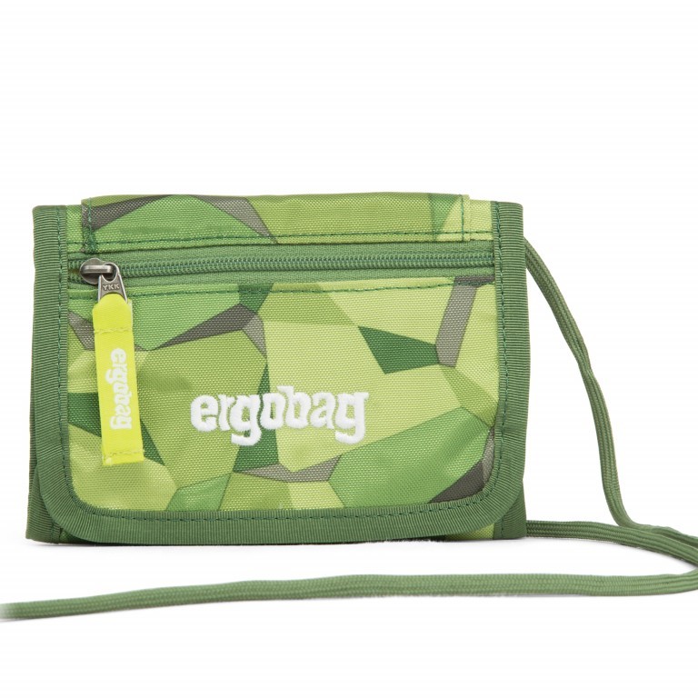 Brustbeutel Bäranusaurus Rex, Farbe: grün/oliv, Marke: Ergobag, EAN: 4057081011551, Abmessungen in cm: 14x10x1, Bild 1 von 3