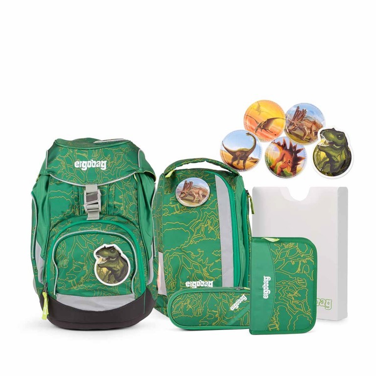 Schulranzen Pack Set 6-teilig PicknickBär, Farbe: grün/oliv, Marke: Ergobag, EAN: 4260389766621, Abmessungen in cm: 25x35x22, Bild 6 von 6