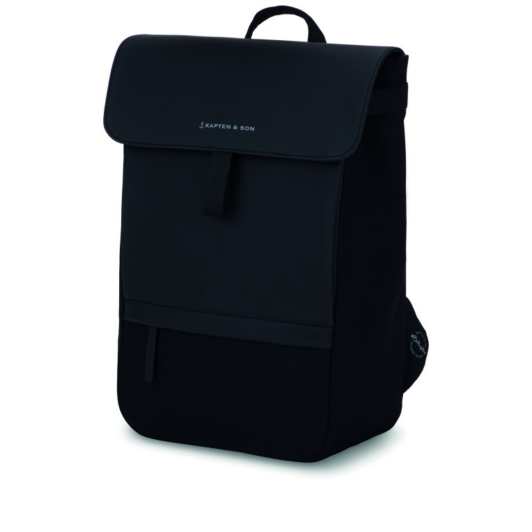 Rucksack Fyn All Black, Farbe: schwarz, Marke: Kapten & Son, EAN: 4251145251000, Abmessungen in cm: 26.5x43x12, Bild 2 von 6