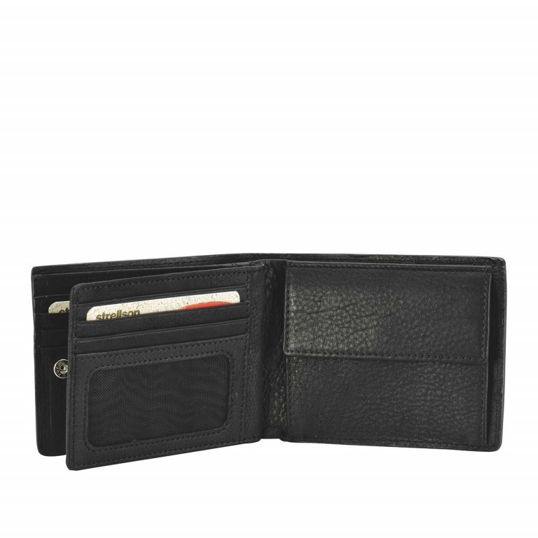 Geldbörse Harrison Billfold H8 Black, Farbe: schwarz, Marke: Strellson, EAN: 4053533015566, Abmessungen in cm: 12x9.5x2.5, Bild 2 von 2