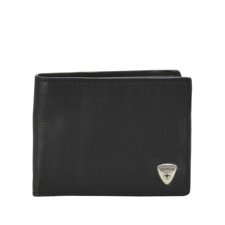 Geldbörse Harrison Billfold H8 Black, Farbe: schwarz, Marke: Strellson, EAN: 4053533015566, Abmessungen in cm: 12x9.5x2.5, Bild 1 von 2