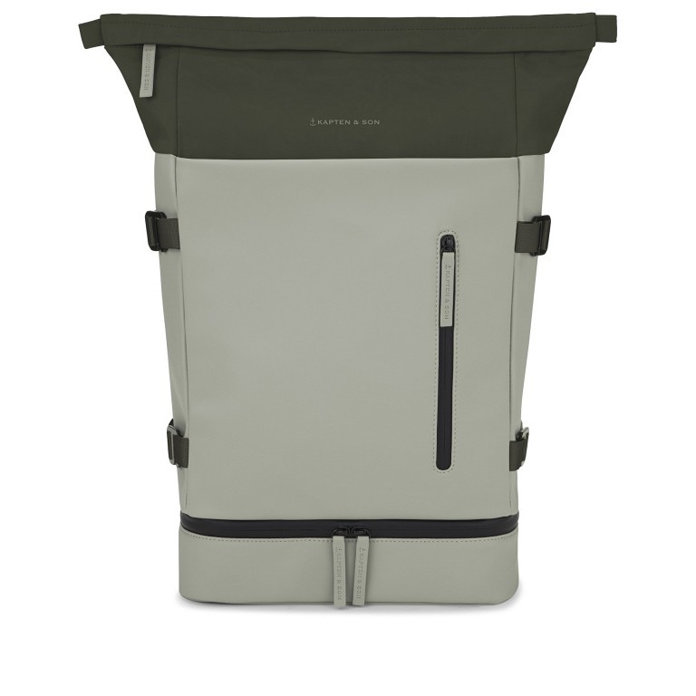 Rucksack Helsinki Modell 2025 Grey Olive, Farbe: taupe/khaki, Marke: Kapten & Son, EAN: 4251145250126, Abmessungen in cm: 27x44.5x14, Bild 1 von 6