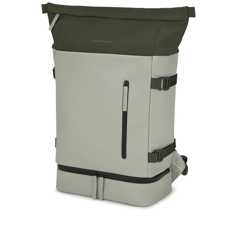 Rucksack Helsinki Modell 2025 Grey Olive, Farbe: taupe/khaki, Marke: Kapten & Son, EAN: 4251145250126, Abmessungen in cm: 27x44.5x14, Bild 2 von 6