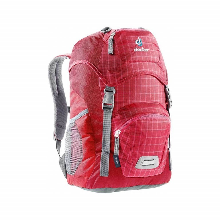 Rucksack Junior Volumen 18 Liter Raspberry Check, Farbe: rot/weinrot, Marke: Deuter, Abmessungen in cm: 24x43x19, Bild 1 von 1