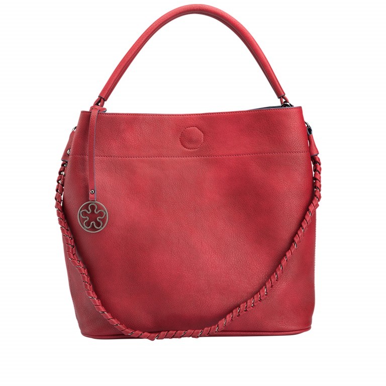 Beuteltasche Belfast Paula Rot, Farbe: rot/weinrot, Marke: Loubs, Abmessungen in cm: 34x32x14, Bild 1 von 5