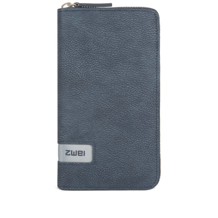 Geldbörse Mademoiselle Wallet MW2 Nubuk Blue, Farbe: blau/petrol, Marke: Zwei, EAN: 4250257916968, Abmessungen in cm: 19.5x10x3, Bild 1 von 5