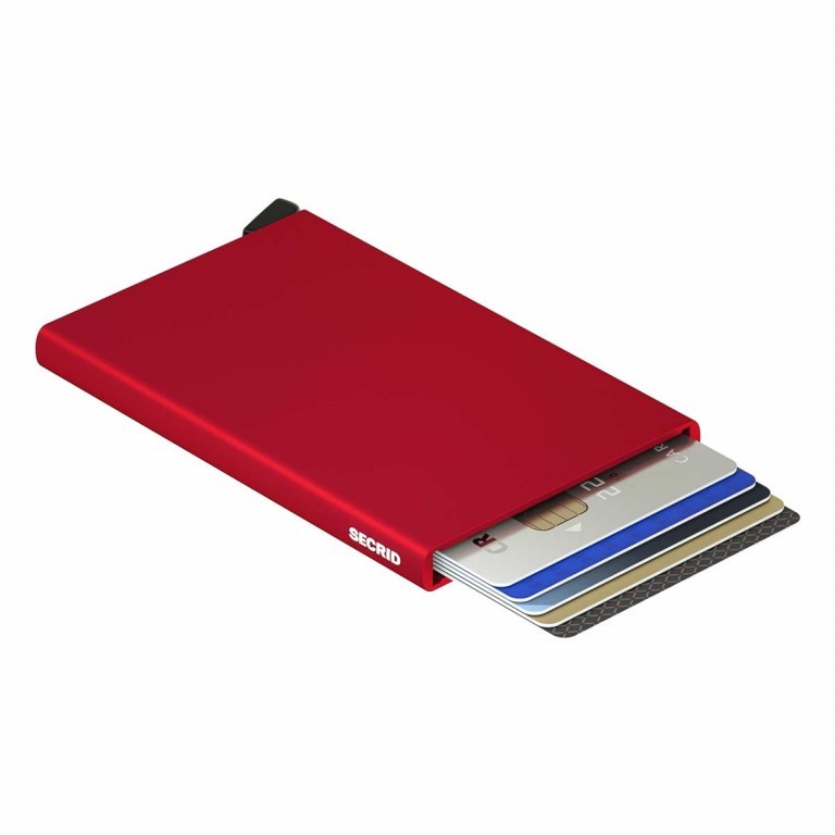 Kartenetui Cardprotector Red, Farbe: rot/weinrot, Marke: Secrid, EAN: 8718215280057, Abmessungen in cm: 6.3x10.2x0.8, Bild 1 von 3