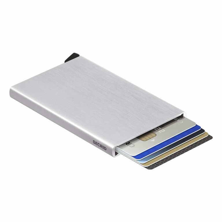 Kartenetui Cardprotector Silver Brushed, Farbe: metallic, Marke: Secrid, EAN: 8718215280101, Abmessungen in cm: 6.3x10.2x0.8, Bild 1 von 3