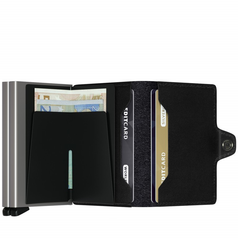 Geldbörse Twinwallet Original Black, Farbe: schwarz, Marke: Secrid, EAN: 8718215282006, Abmessungen in cm: 7x10.2x2.5, Bild 2 von 3