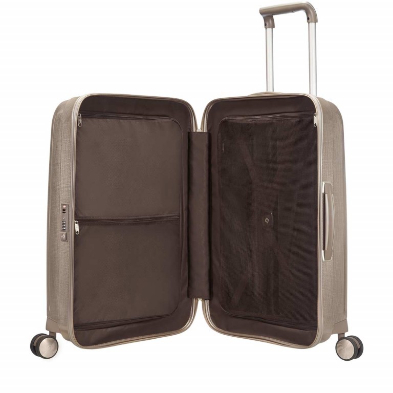 Koffer lite-cube Spinner 76 Ivory Gold, Farbe: beige, Marke: Samsonite, EAN: 5414847449239, Abmessungen in cm: 50x76x32, Bild 2 von 7