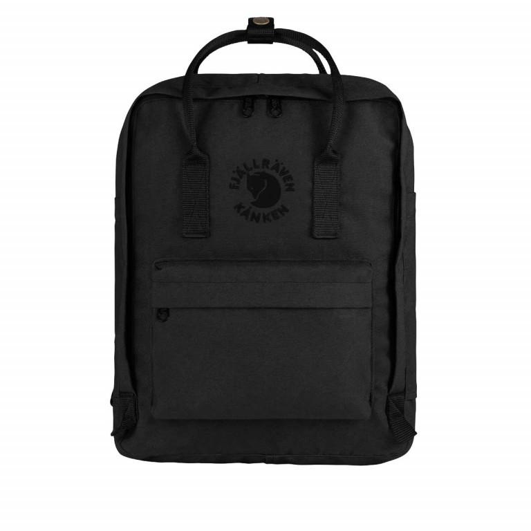 Rucksack Kånken Re-Kånken Black, Farbe: schwarz, Marke: Fjällräven, EAN: 7323450260149, Abmessungen in cm: 27x38x13, Bild 1 von 5