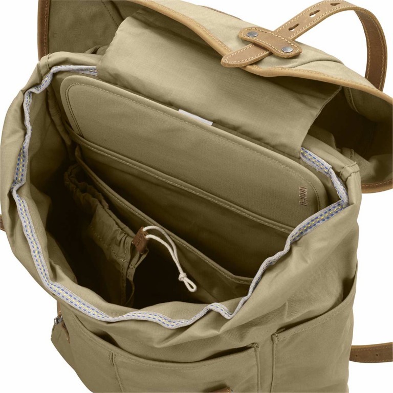 Rucksack No. 21 Medium Volumen 20 Liter Sand, Farbe: taupe/khaki, Marke: Fjällräven, EAN: 7323450014872, Abmessungen in cm: 44x28x13, Bild 3 von 5