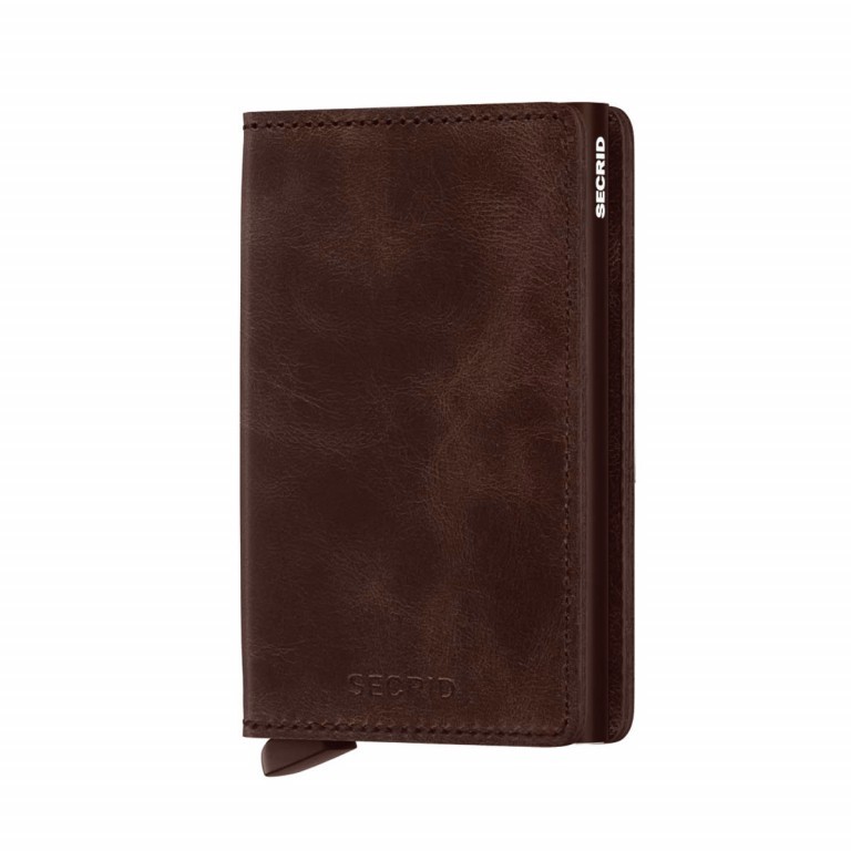 Geldbörse Slimwallet Vintage Chocolate, Farbe: braun, Marke: Secrid, EAN: 8718215283072, Abmessungen in cm: 6.8x10.2x1.6, Bild 1 von 6