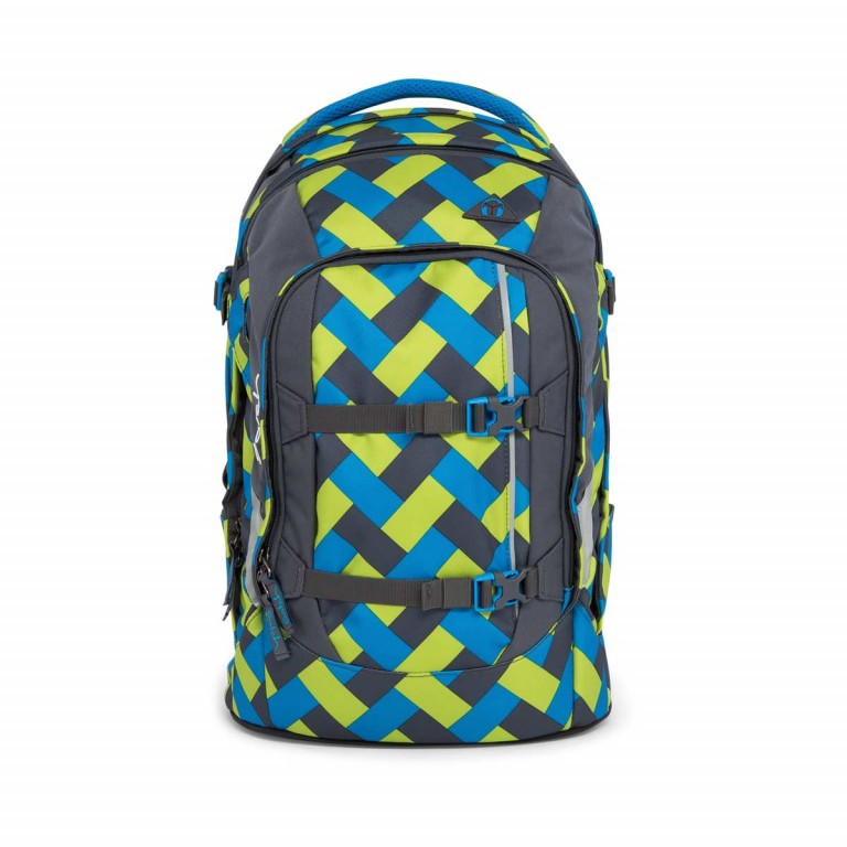 Rucksack Pack Chaka Curbs, Farbe: anthrazit, blau/petrol, grün/oliv, Marke: Satch, EAN: 4057081005192, Abmessungen in cm: 30x45x22, Bild 1 von 17