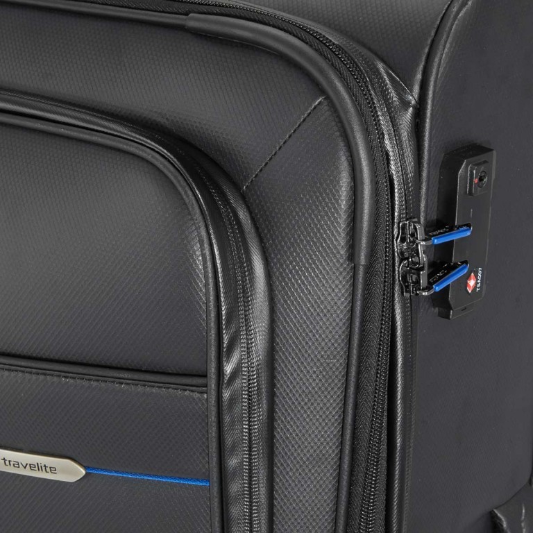Koffer Scuba Größe 55 cm Schwarz, Farbe: schwarz, Marke: Travelite, Abmessungen in cm: 38x55x20, Bild 4 von 13