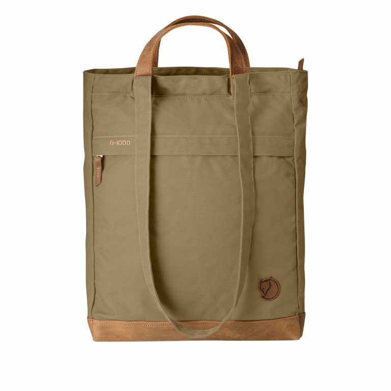 Tasche Totepack No. 2 Sand, Farbe: taupe/khaki, Marke: Fjällräven, EAN: 7323450091125, Abmessungen in cm: 33x42x12, Bild 1 von 5