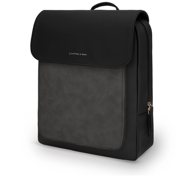 Rucksack Tromso Allblack, Farbe: schwarz, Marke: Kapten & Son, EAN: 4251145250201, Abmessungen in cm: 29x36x12, Bild 2 von 7