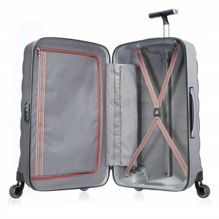 Koffer firelite Spinner 55 Eclipse Grey, Farbe: grau, Marke: Samsonite, EAN: 5414847885150, Abmessungen in cm: 40x55x20, Bild 3 von 5