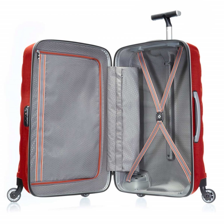 Koffer firelite Spinner 75 Chili Red, Farbe: rot/weinrot, Marke: Samsonite, EAN: 5414847885297, Abmessungen in cm: 52x75x31, Bild 3 von 5