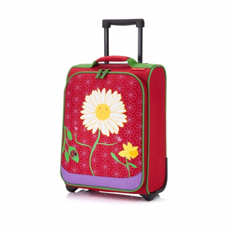 Koffer Youngster 43 cm Blume, Farbe: rot/weinrot, Marke: Travelite, Abmessungen in cm: 31x43x18, Bild 1 von 6