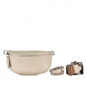 Gürteltasche Silberbeschlag Beige